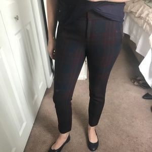 Loft Marisa Skinny Plaid Pants